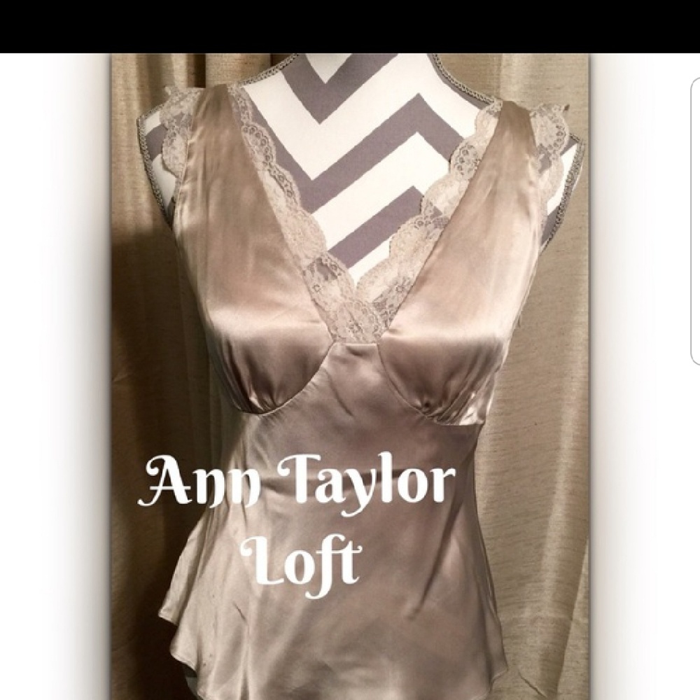 Ann Taylor Loft 100% Silk Sleeveless Blouse